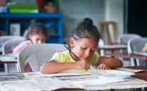 Niños en una escuela en Guayaquil, Ecuador.