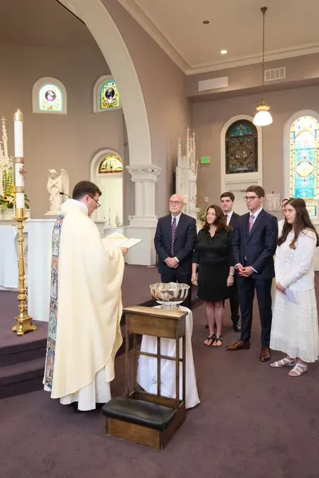 The Smith family is welcomed into the Catholic Church at the motherhouse of the Nashville Dominican Sisters on the Solemnity of the Assumption, Thursday, August 15, 2024. Credit: Courtesy of Colin Smith.