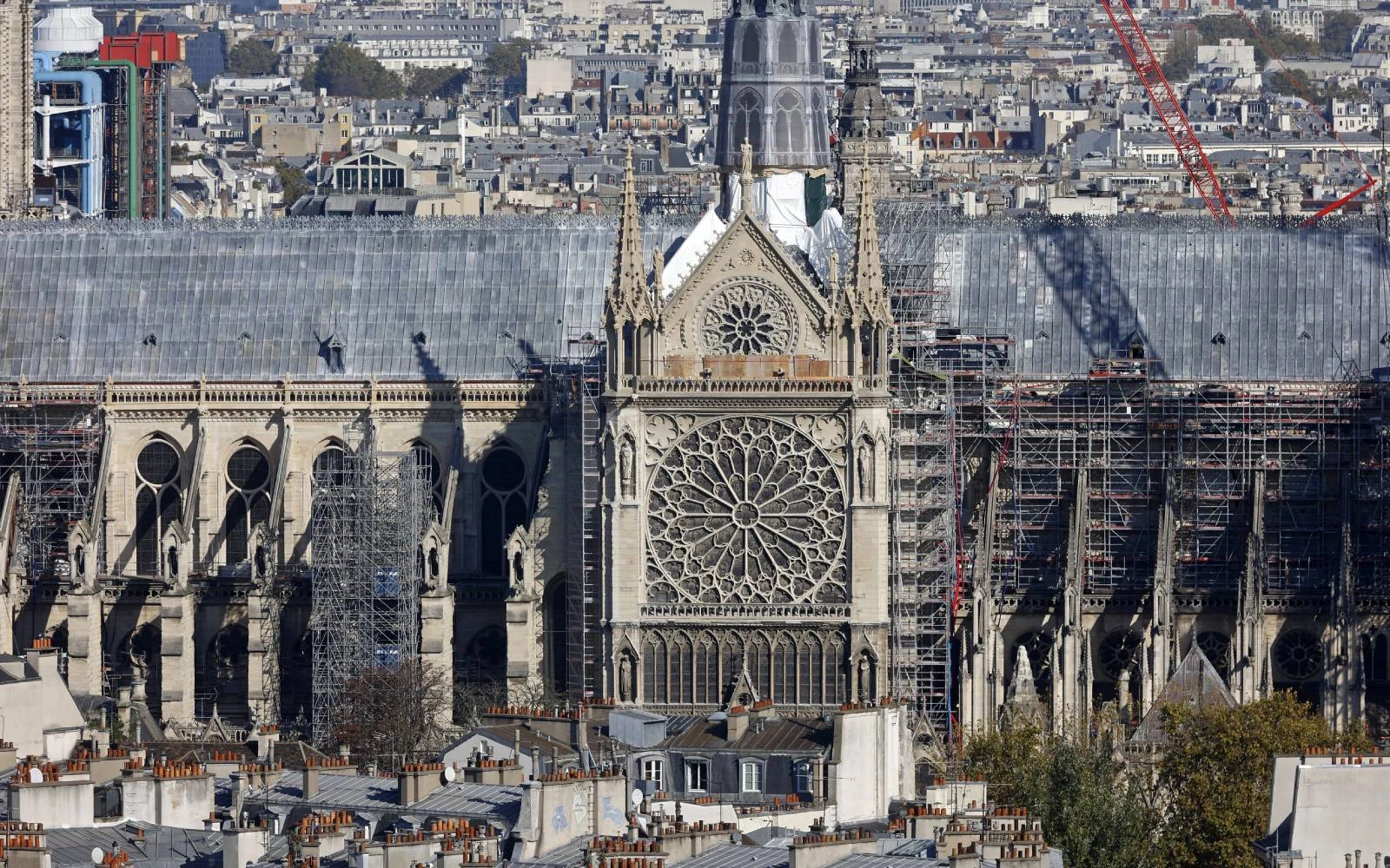 El rosetón de la Catedral de Notre-Dame de París se ve el 25 de octubre de 2024 en París, unas semanas antes de su reapertura al público prevista para el 8 de diciembre de 2024.?w=200&h=150