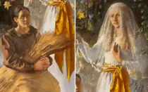 Detalles de la nueva pintura de Nuestra Señora de Champion.