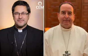 Mons. Alfonso Gerardo Miranda Guardiola (izquierda) y Mons. Juan Carlos Arcq Guzmán (derecho) Crédito: Cortesía de CEM