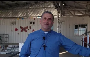 Mons. Roberto Álvarez en su saludo a la comunidad Crédito: Página de Facebook - Diócesis de Rawson