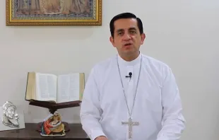 Obispo de Arauca, Mons. Jaime Cristóbal Abril González. Crédito: Facebook Diócesis de Arauca (captura de video).