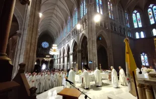 Obispos durante la celebración de la Eucaristía en Luján Crédito: Página de Facebook - Diócesis de San Isidro