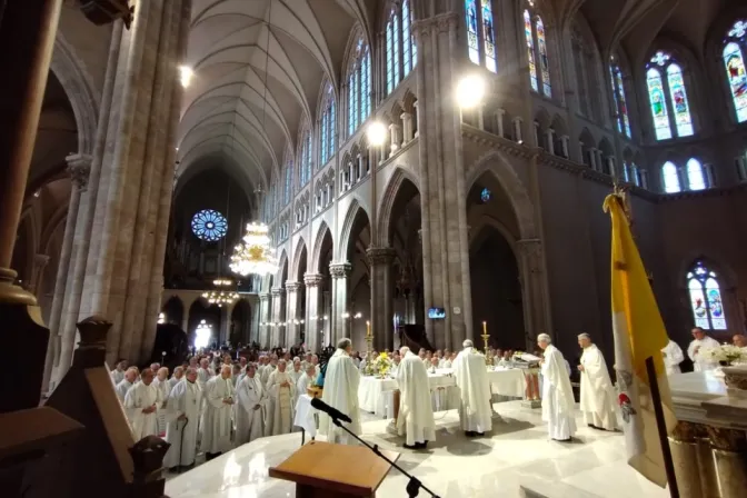 Obispos durante la celebración de la Eucaristía en Luján