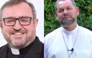 Mons. Antônio Aparecido y Mons. José Albuquerque de Araújo. Crédito: diócesis de São Carlos/Captura de vídeo 