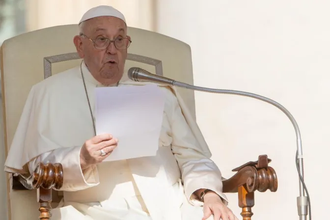 Imagen del Papa Francisco en la Audiencia General de este 28 de agosto