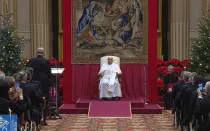 El Papa Francisco se reúne con el Cuerpo Diplomático acreditado ante la Santa Sede.
