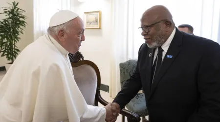 El Papa Francisco recibe a Dennis Francis en el Vaticano