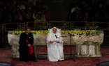 El Papa Francisco durante su encuentro con Obispos y religiosos del país