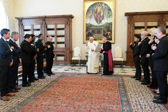 Imagen de la audiencia de esta mañana del Papa Francisco con jesuitas en el Vaticano