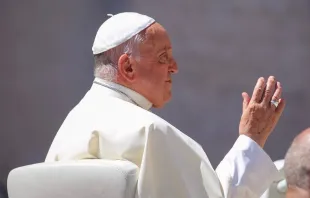 Imagen referencial del Papa Francisco durante una Audiencia General Crédito: Elisabeth Alva/ ACI Prensa