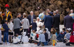 El Papa Francisco recibe a miles de niños en el Vaticano Crédito: Daniel Ibáñez/ACI Prensa