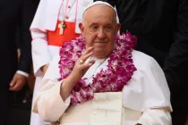 El Papa Francisco, durante el encuentro juvenil interreligioso celebrado en Singapur.