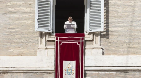 El Papa Francisco durante el Ángelus del 08122024