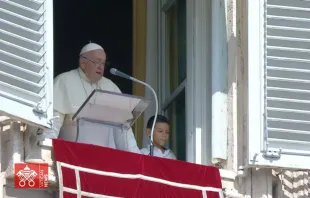 Papa Francisco en el Ángelus del 1 de octubre de 2023. Crédito: Captura de video / Vatican Media.