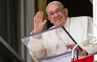 El Papa Francisco saluda a los fieles desde el balcón del Palacio Apostólico en el Vaticano, este 6 de octubre de 2024. Crédito: Vatican Media.