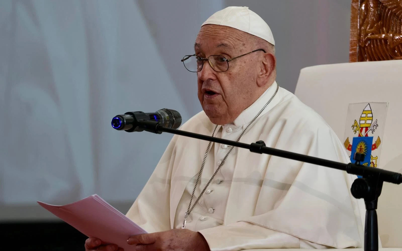 El Papa Francisco se reunió este sábado 7 de septiembre con las autoridades, la sociedad civil y el cuerpo diplomático en Papúa Nueva Guinea, el segundo país que visita en el marco de su viaje de 11 días a Asia y Oceanía.?w=200&h=150