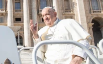 El Papa Francisco en la Plaza de San Pedro, en la audiencia general del 30 de octubre.