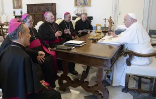 El Papa Francisco con los obispos de la nueva presidencia del CELAM Crédito: ADN Celam