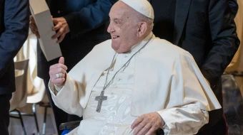 El Papa Francisco en la Basílica de San Pedro hoy en el Vaticano en la Epifanía del Señor 2025