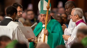 El Papa Francisco durante la Misa por la Jornada Mundial de los Pobres 2024.