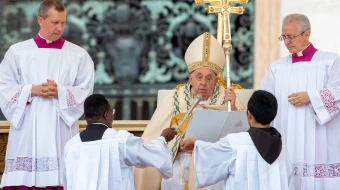 El Papa Francisco durante la Misa de canonización del 20 de octubre de 2024.