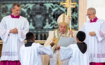 El Papa Francisco durante la Misa de canonización del 20 de octubre de 2024.