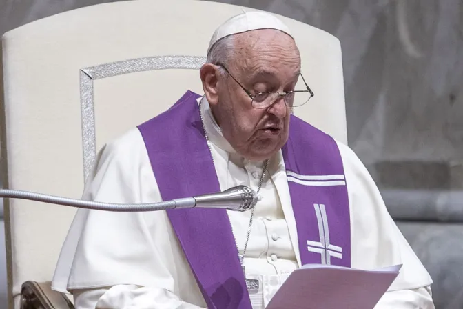 El Papa Francisco en la liturgia penitencial del Sínodo de la Sinodalidad en el Vaticano..