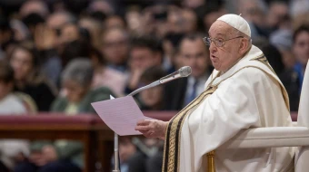 El Papa Francisco en la Misa de hoy por la Solemnidad de la Epifanía del Señor en el Vaticano.