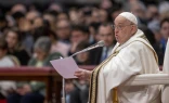 El Papa Francisco en la Misa de hoy por la Solemnidad de la Epifanía del Señor en el Vaticano.