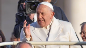 El Papa Francisco en la Plaza de San Pedro en el Vaticano.