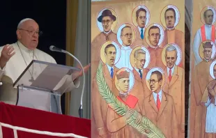 El Papa Francisco en el Ángelus de hoy y mártires beatificados en Sevilla Crédito: Captura Youtube Vatican News / Archidiócesis de Sevilla.