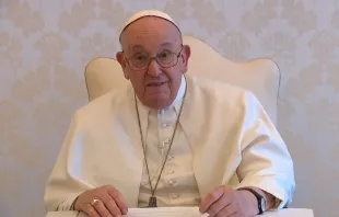 El Papa Francisco envía un mensaje en video a los organizadores de la Semana Santa de Mérida (España) 2024. Crédito: Vatican Media.