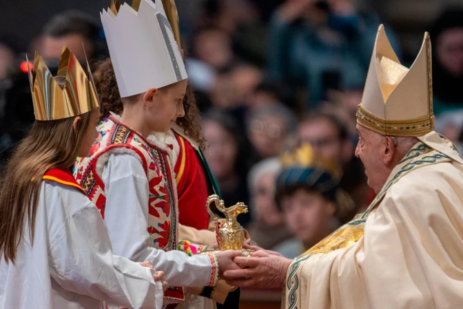 El Papa Francisco durante la Misa por la Solemnidad de María Madre de Dios.