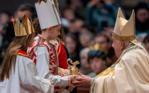 El Papa Francisco durante la Misa por la Solemnidad de María Madre de Dios.