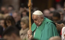 El Papa Francisco durante la Misa de la Jornada Mundial de los Pobres el domingo 17 de noviembre en el Vaticano.