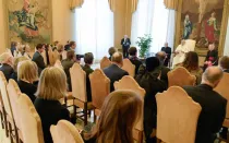 Papa Francisco en audiencia con la delegación de la Sociedad de Publicistas Católicos de Alemania, este 4 de enero.