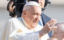 El Papa Francisco en la Plaza de San Pedro en el Vaticano.