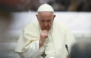 El Papa Francisco durante la primera asamblea del Sínodo sobre la Sinodalidad. Crédito: Vatican Media