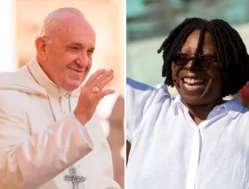 El Papa Francisco recibe a Whoopi Goldberg en el Vaticano