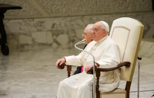 El Papa Francisco, durante la audiencia general del 3 de enero de 2024. Crédito: Elizabeth Alva / EWTN