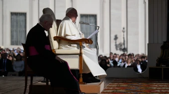 El Papa Francisco pronuncia su catequesis en la Audiencia General