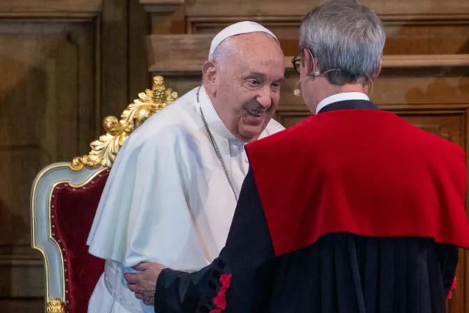 El Papa Francisco durante su visita a la Universidad Católica de Lovaina.