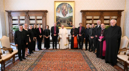 El Papa Francisco durante audiencia con luteranos