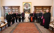 El Papa Francisco durante audiencia con luteranos