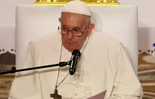 El Papa Francisco durante la oración con el clero en su viaje a Marsella Crédito: Daniel Ibáñez/ACI Prensa