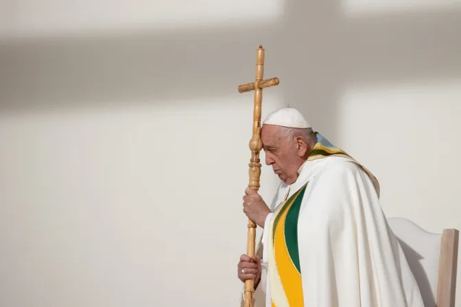 Imagen del Papa Francisco durante la Misa en Bélgica de este 29 de septiembre