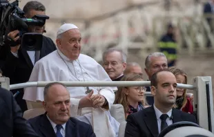 El Papa Francisco en la Audiencia General de este 25 de octubre Crédito: Daniel Ibáñez/ ACI Prensa