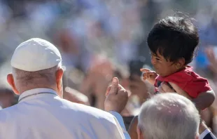 El Papa Francisco en la Audiencia General de este 12 de junio Crédito: Daniel Ibáñez/ EWTN News